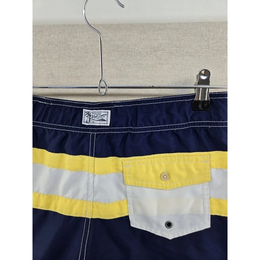 Polo Ralph Lauren Boys Size Large 14-16 Big Pony Lined Swim Trunks Shorts